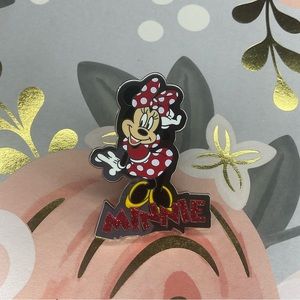 Minnie Mouse Bow Sparkly Name Disney Pin